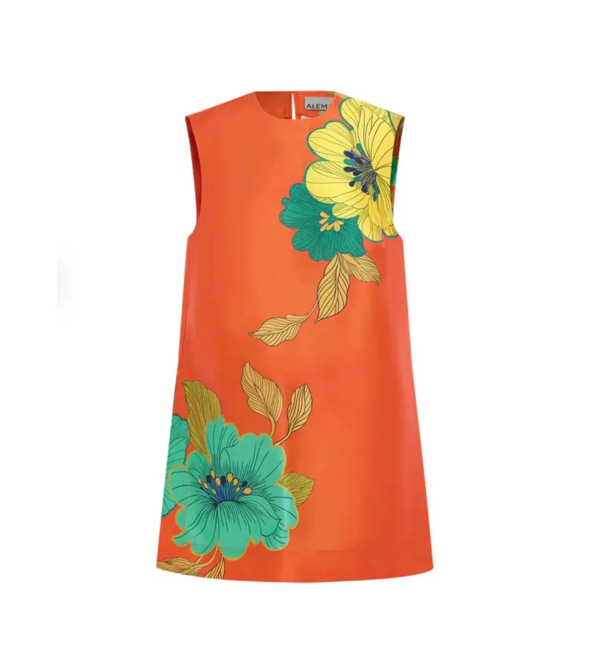 Alemais Piato Mini Dress Orange/Floral Size 12 photo 3
