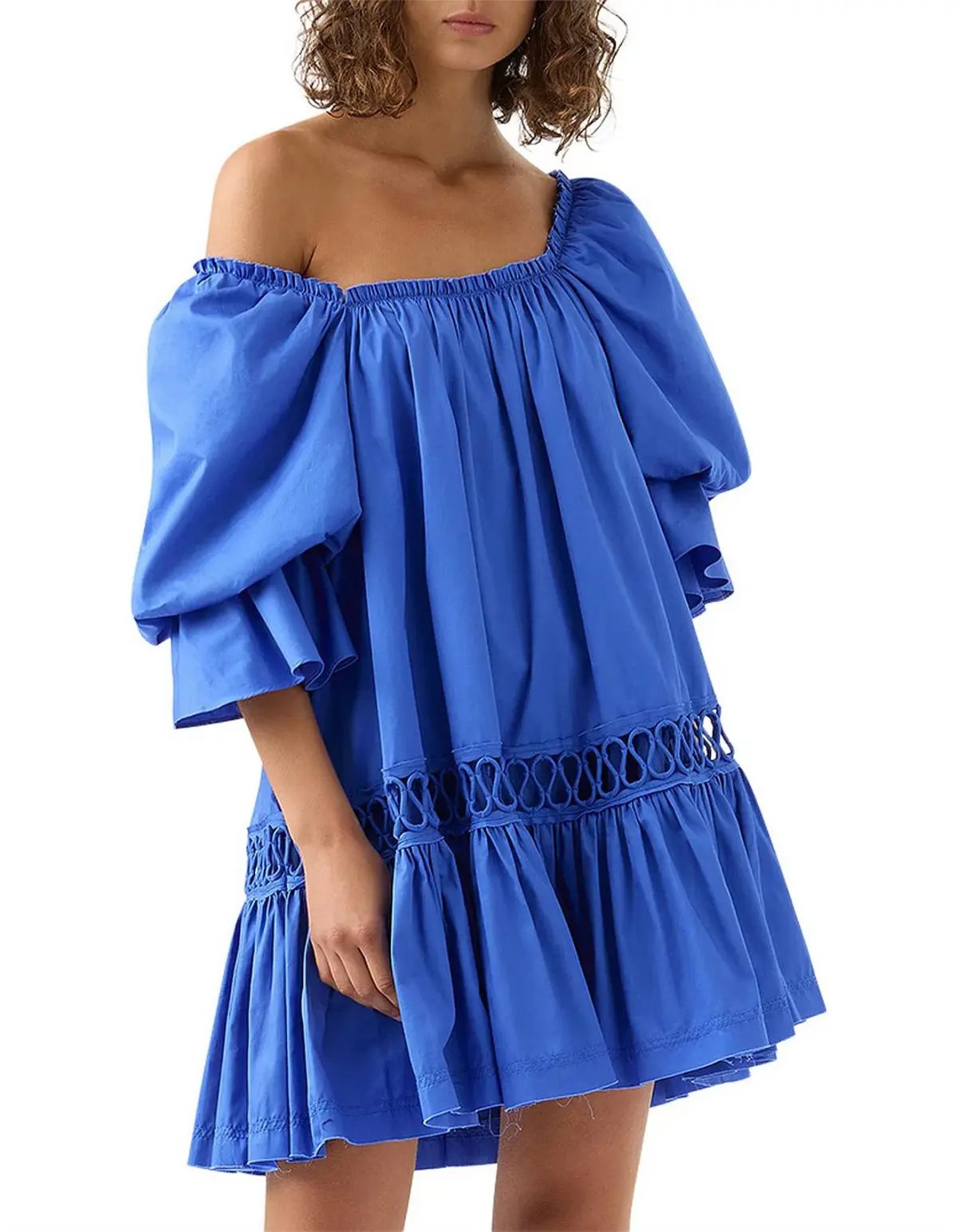 Aje Inspiration Mini Dress in Blue Size 10 photo 2