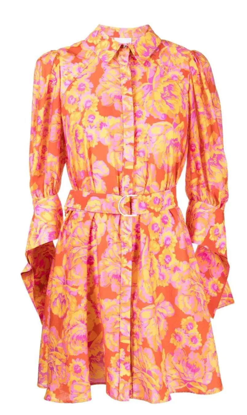 Acler Merrylands Mini Shirt Dress Summer Bloom Size 10 photo 4