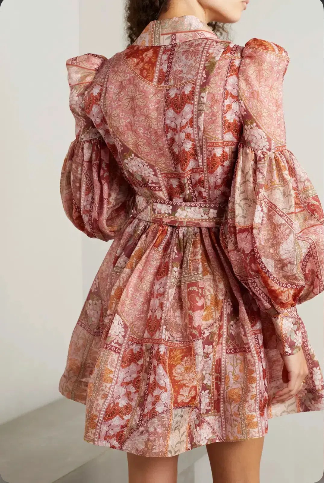 Zimmermann The Kaleidoscope Tuxedo Frill Mini in Red Swirl Floral Size 0P/Au 6 photo 2