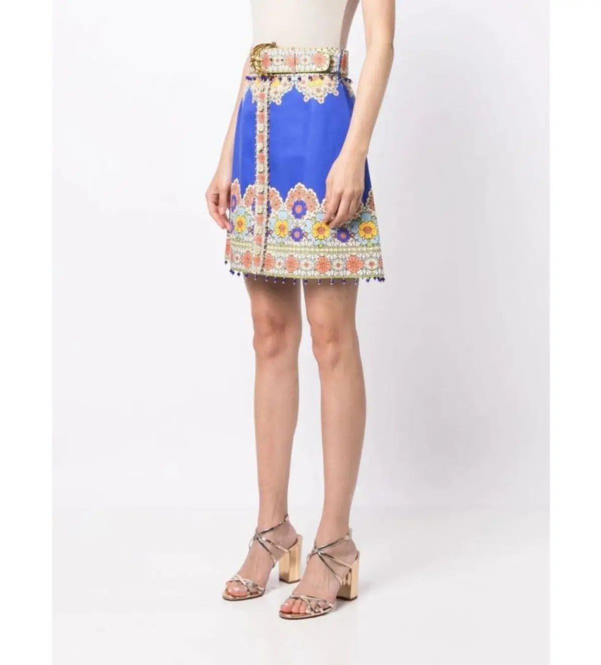 Zimmermann Cosmic Capricorn Mini Skirt in Blue Size 1/ AU 10 photo 2