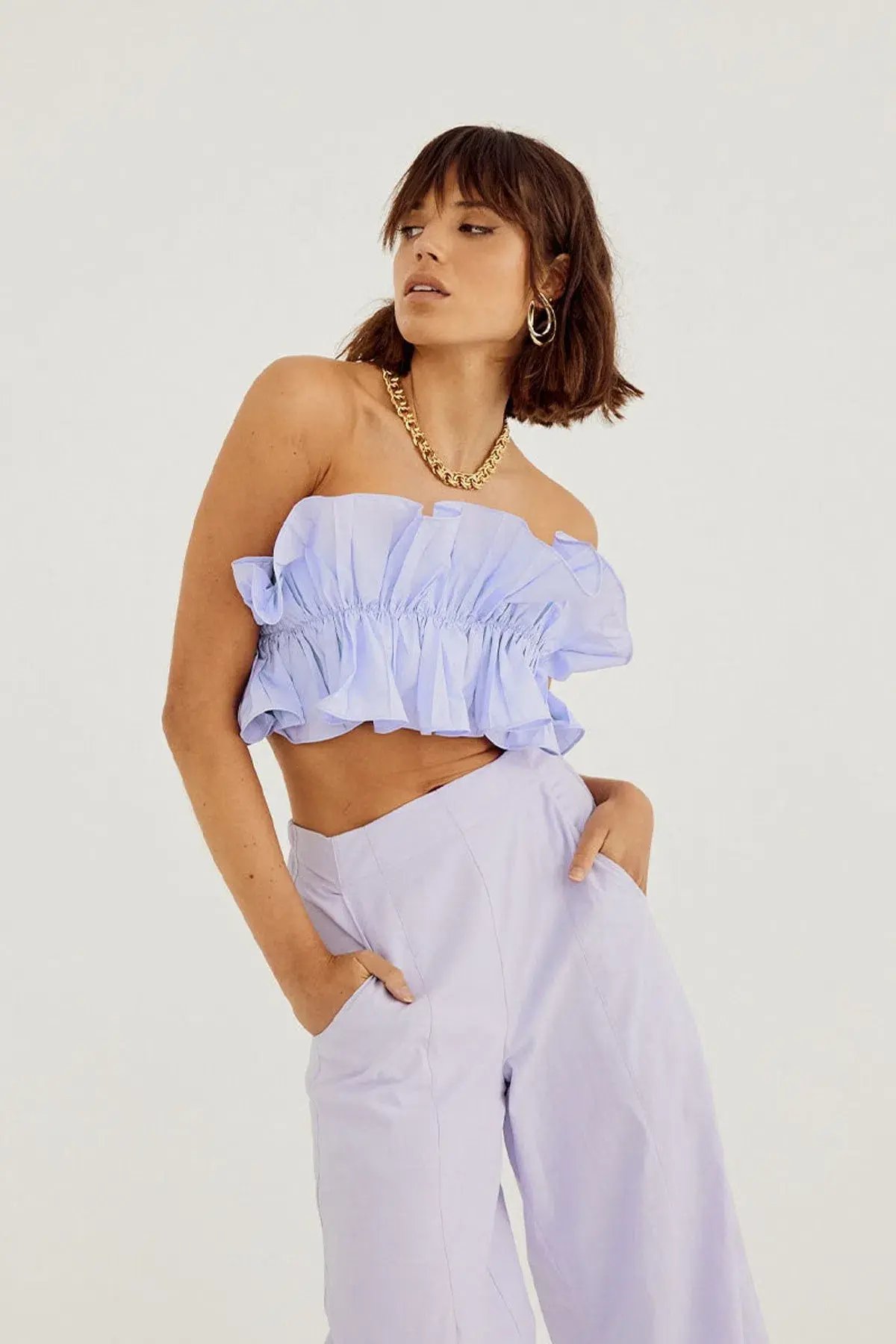 Sovere Studio Rapture Bodice and Pant Set Pale Peri Set Size 10 photo 3