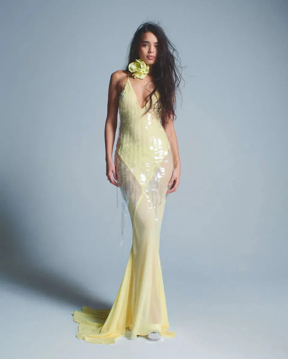 Rat & Boa Asteria Dress Yellow Size XS photo 3
