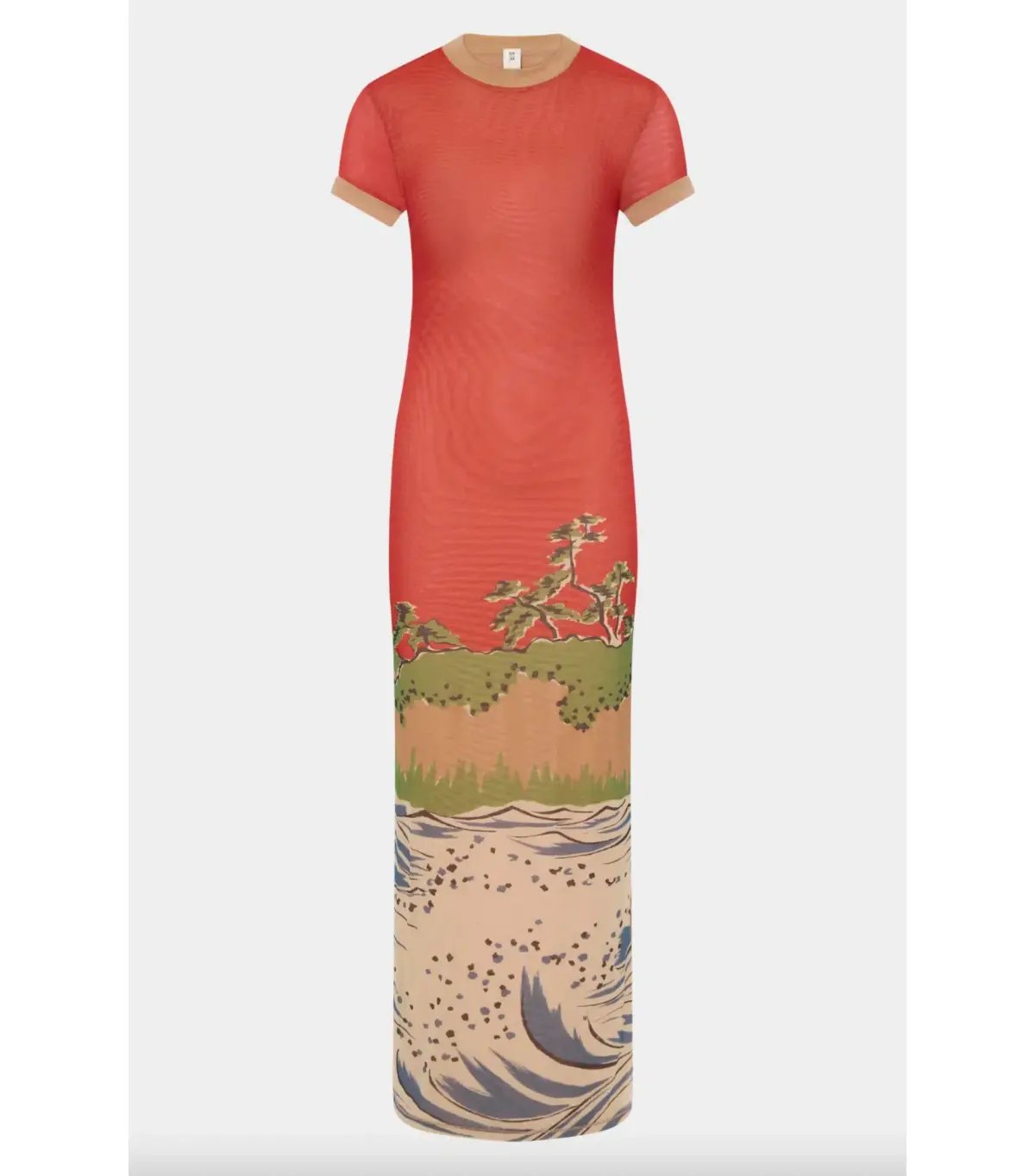 Sir The Label Redwood Tee Midi Dress in Sea Ranch Scene Size 2 / AU 10 photo 3