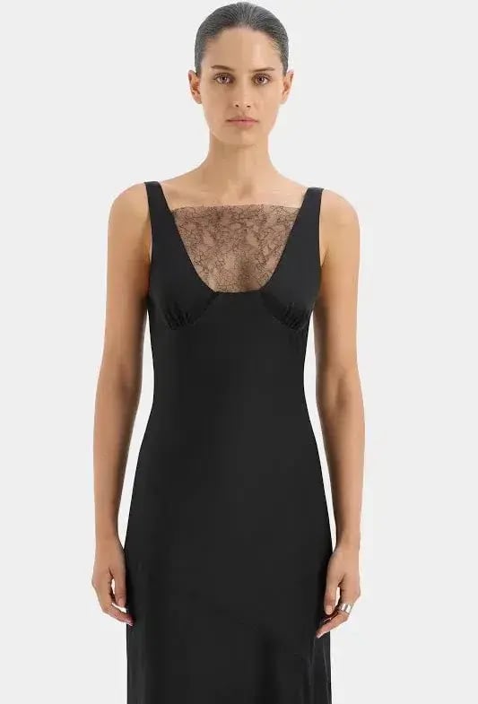 Sir The Label Dunya Lace Gown Black Size 10/M photo 2