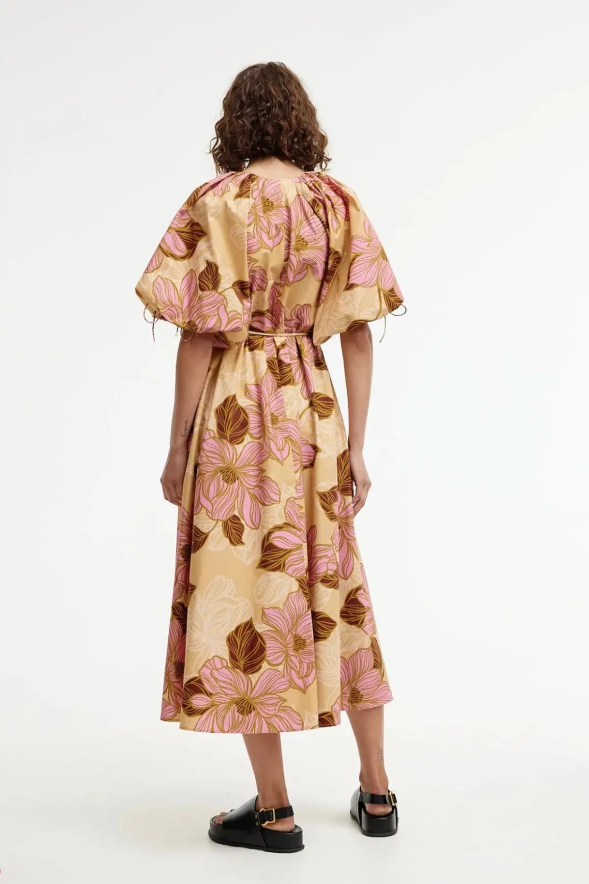 Kinney Elle Puff Sleeve Maxi Dress Rosa Floral Size XXL / AU 16 photo 3