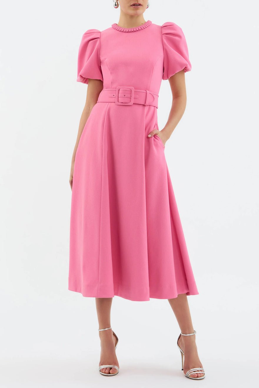 Rebecca Vallance Rosita Puff Sleeve Midi Dress photo 2