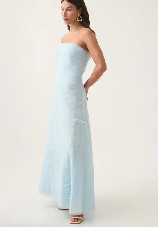 Aje Soundscape Maxi Dress in Blue Size 8 photo 2