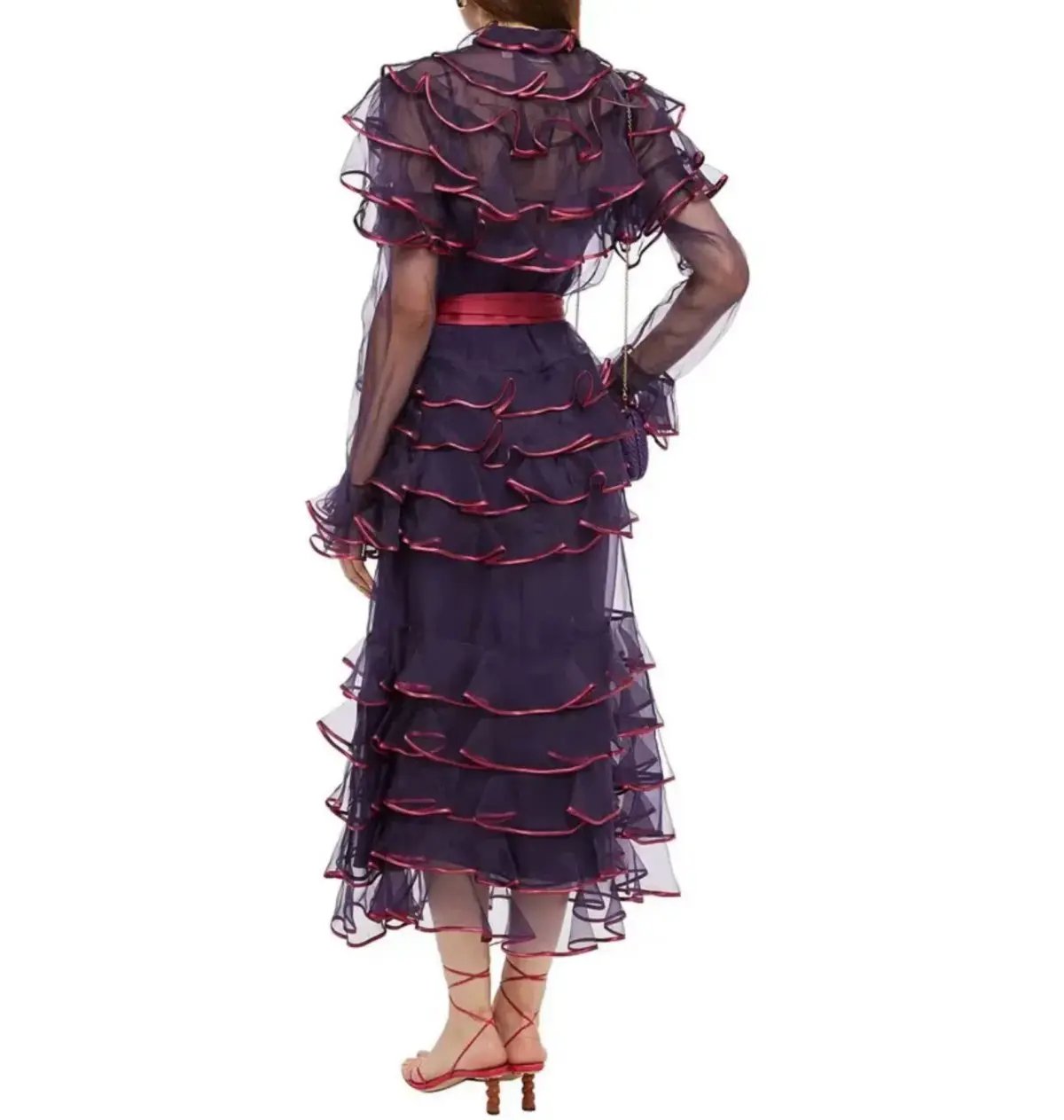 Zimmermann Lucky Tiered Dress Aubergine Size 1 / AU10 photo 2