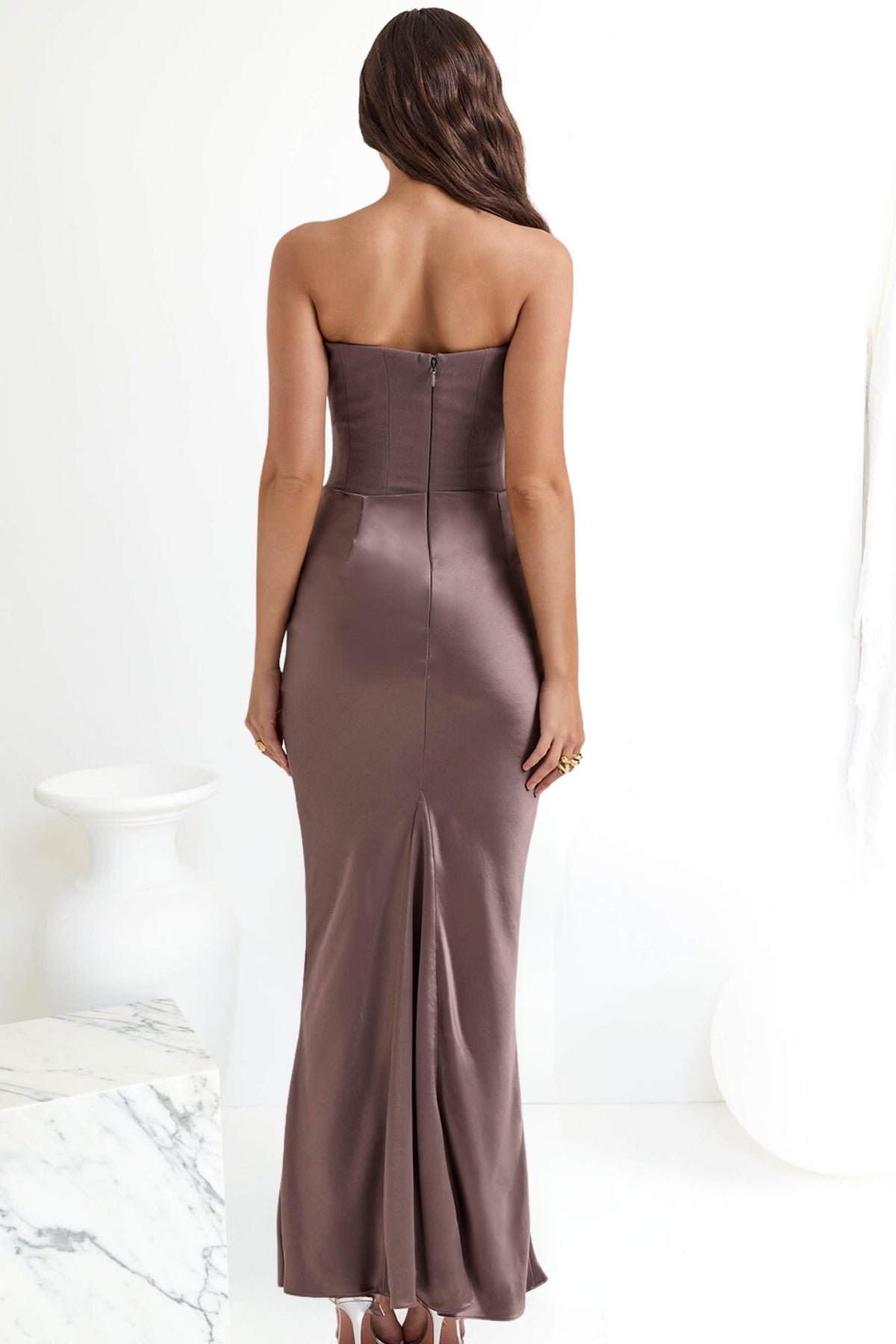 Persephone Corset Dress in Smoke photo 4