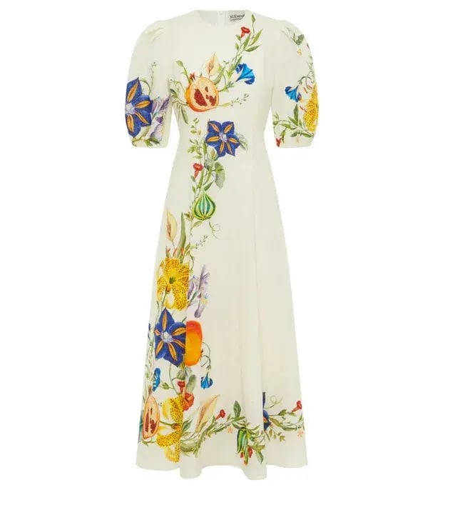 Alémais Flores Midi Dress Floral Size 14 photo 3