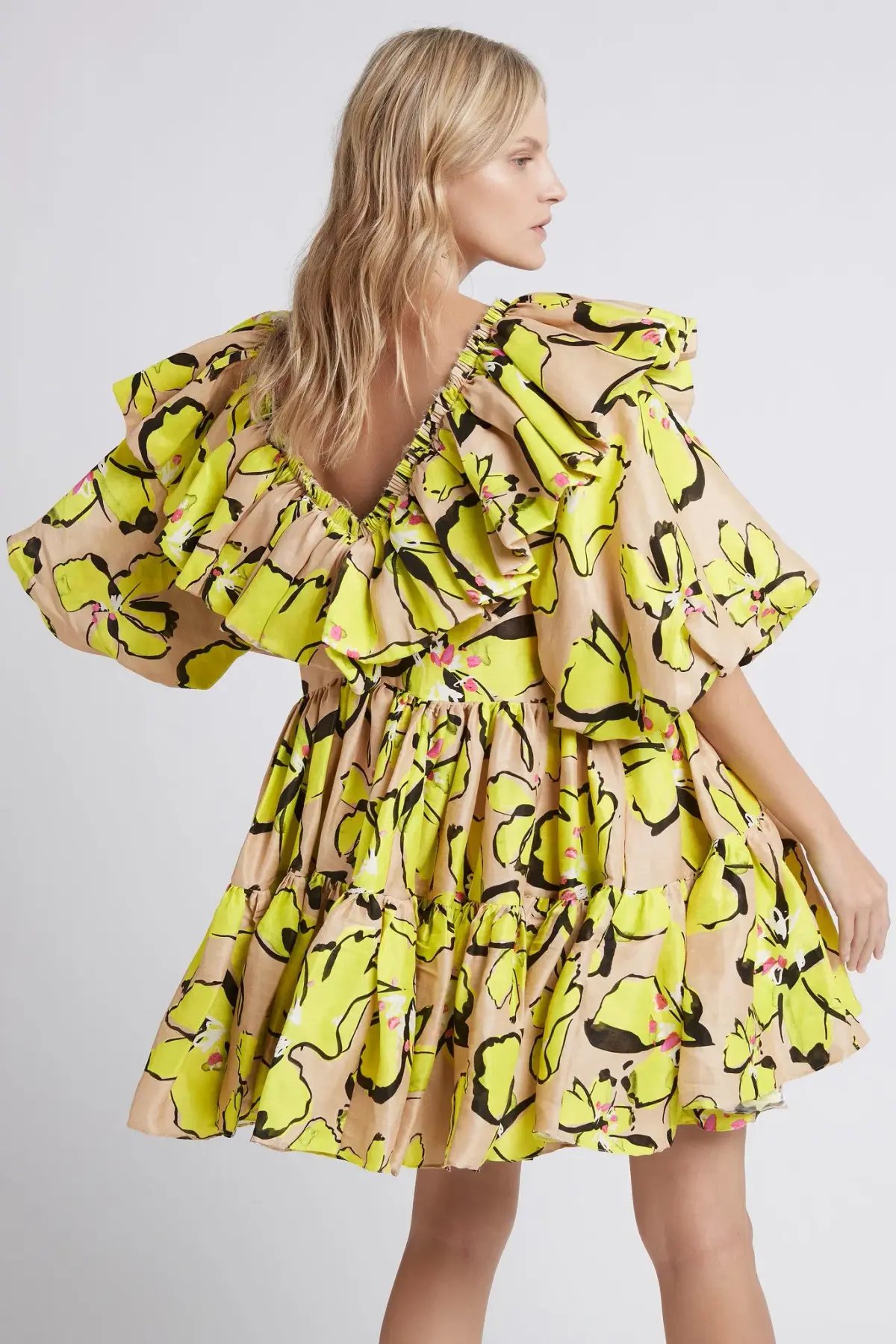 Aje Pelicano Citris Bloom Mini Dress Print Size 8 photo 3