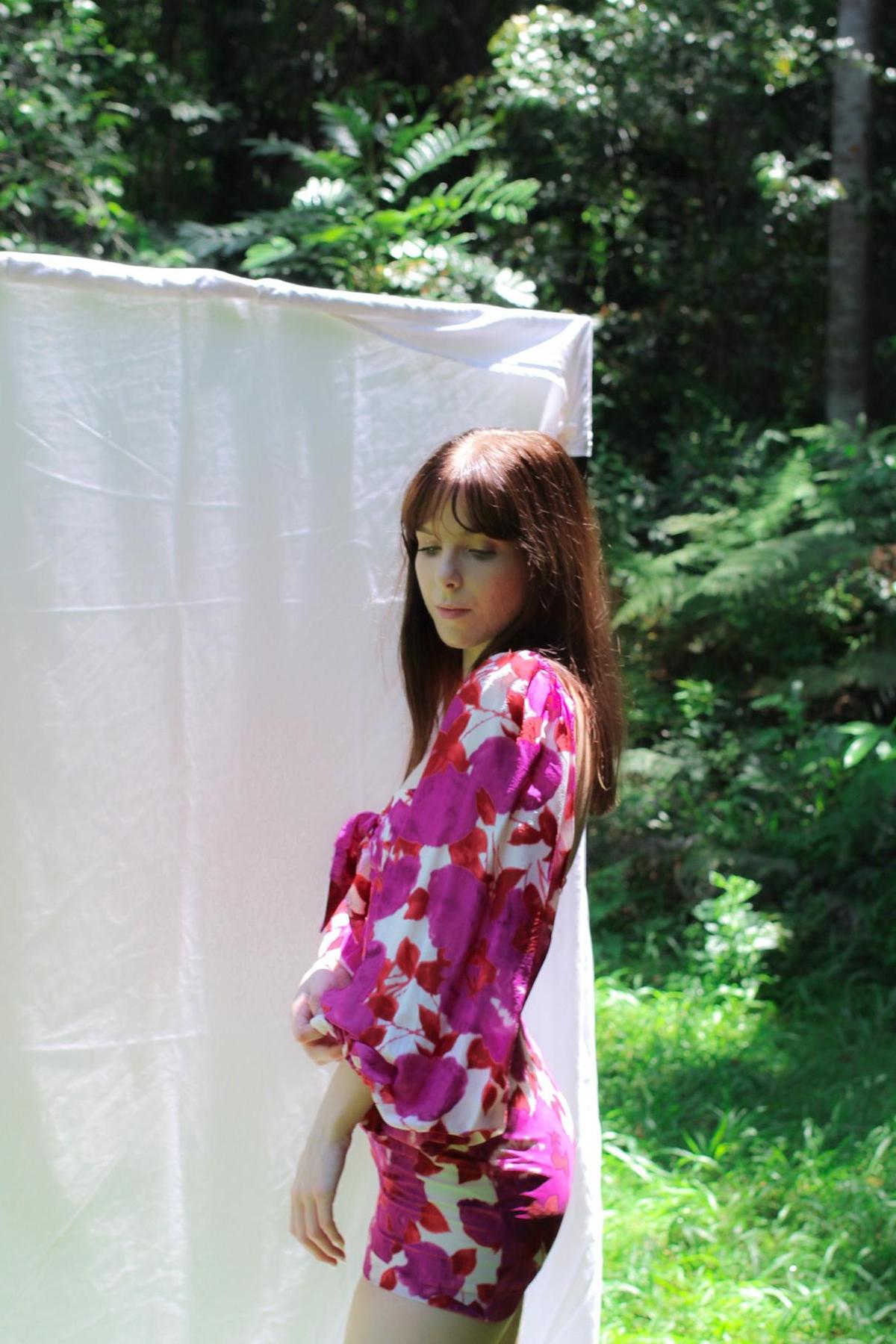 Alice McCall Lover To Lover Mini Dress Plum Print Size 4 photo 4