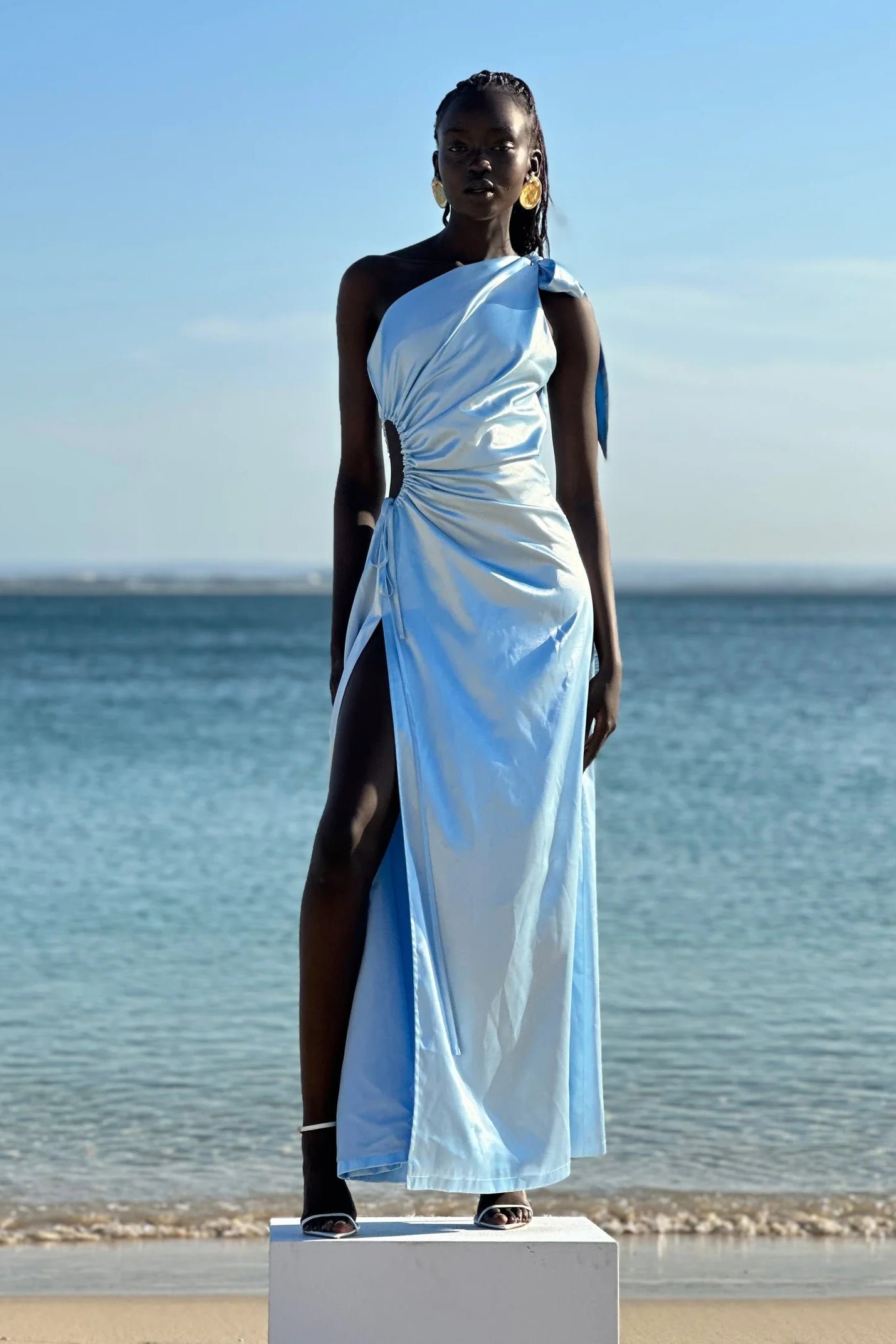 SONYA ALIA MAXI DRESS - AZZURRO PEARLA photo 7