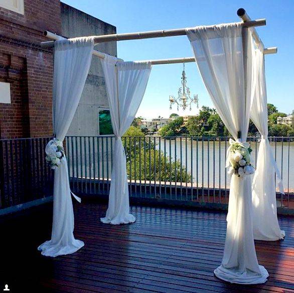 4 Post Wedding Arbour with White Draping photo 3