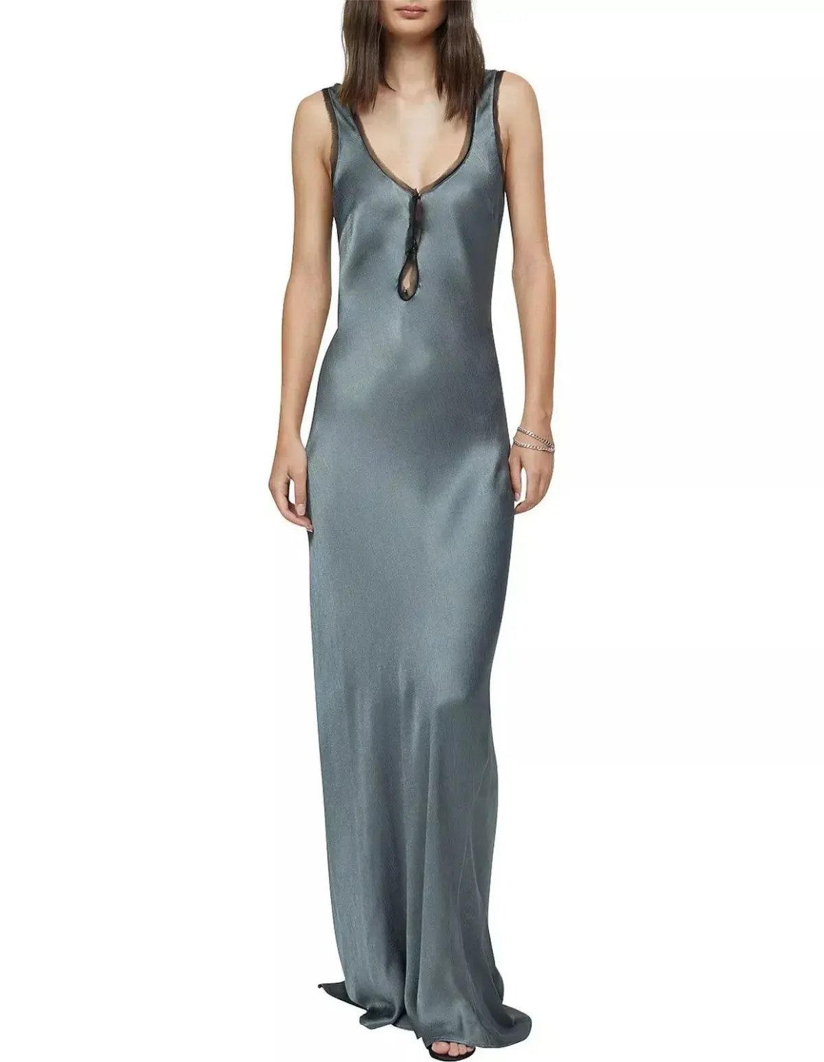 Bec & Bridge Celestial Keyhole Maxi Dress Gun Metal/Black Size AU 8 photo 3