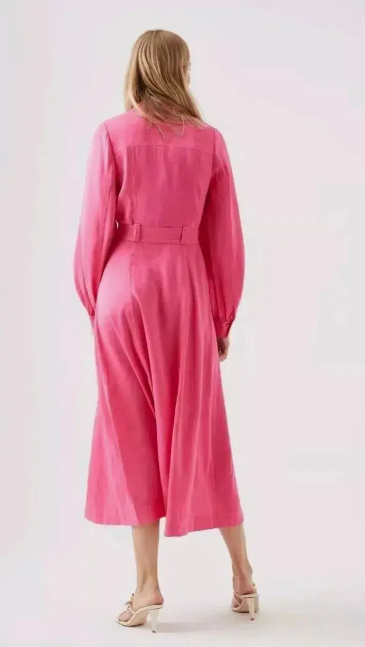 Aje Sophie Shirt Midi Dress Pink Size AU 6 photo 2