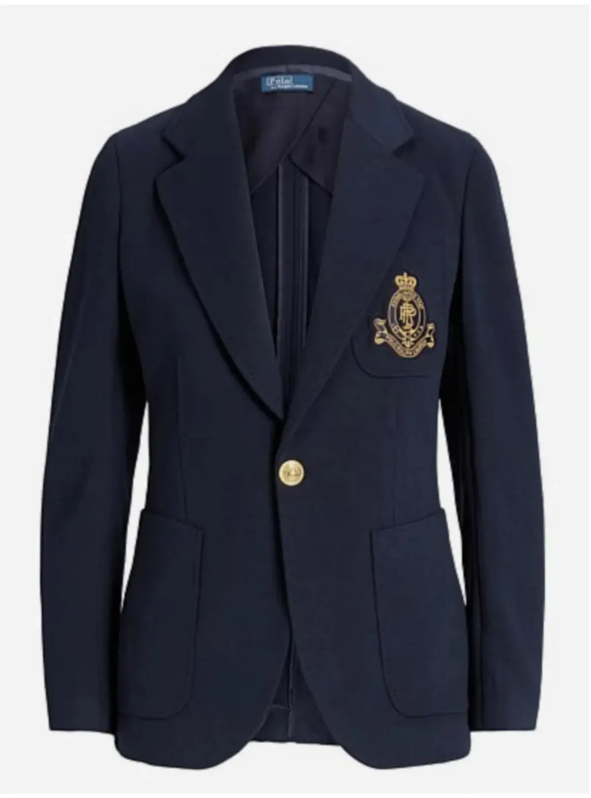 Ralph Lauren Crested Cotton Blazer Navy Size AU 6 photo 7