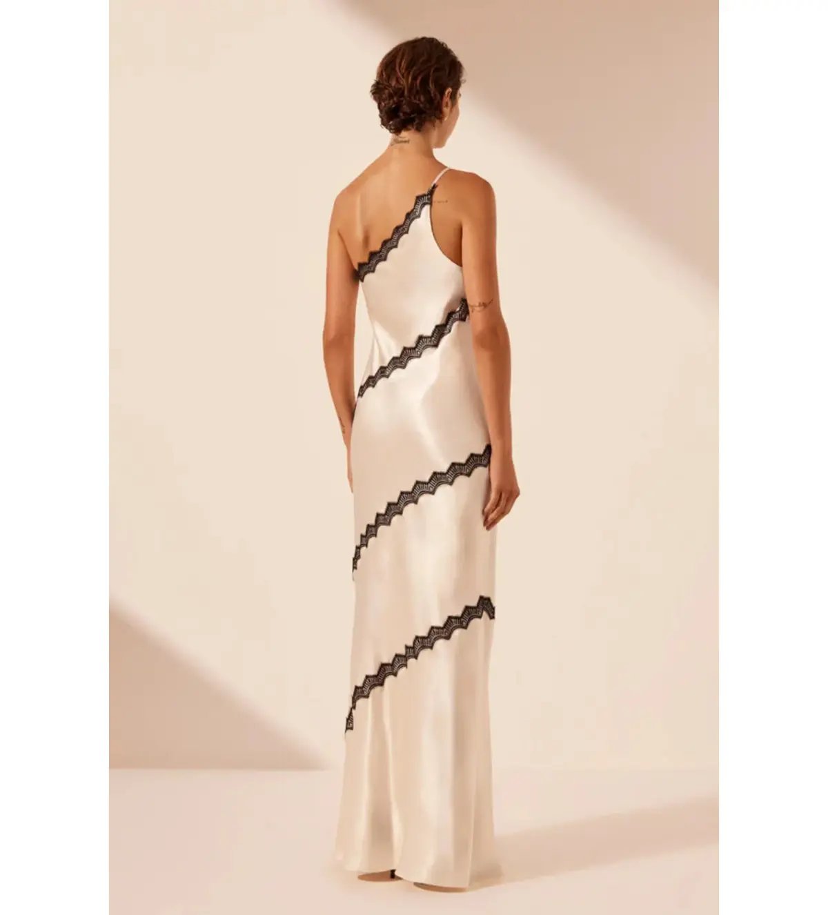 Shona Joy Camille Lace Asymmetrical Maxi Dress Size 8 photo 4