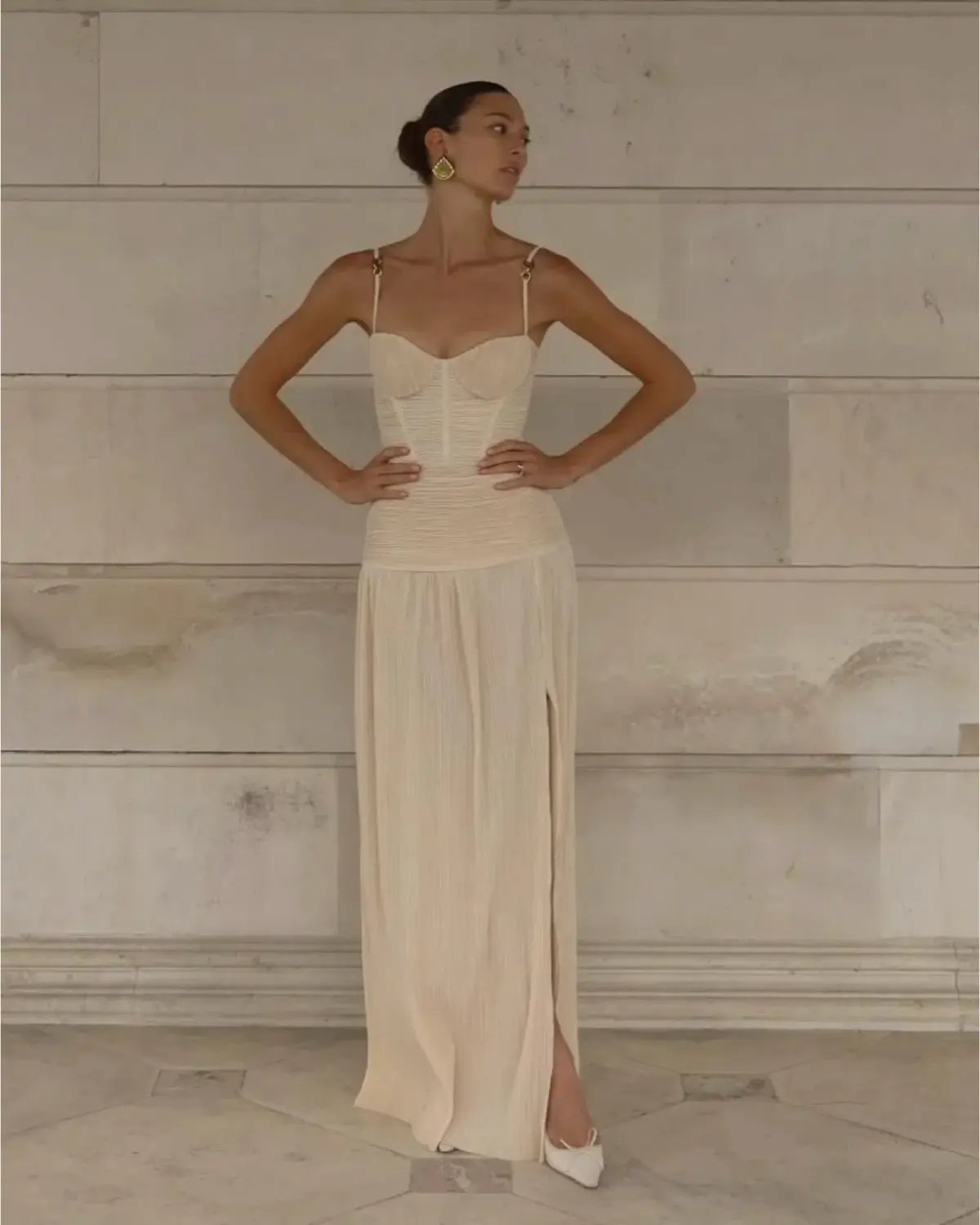 Manning Cartell Double Time Pleat Dress Nougat Size AU 8 photo 4