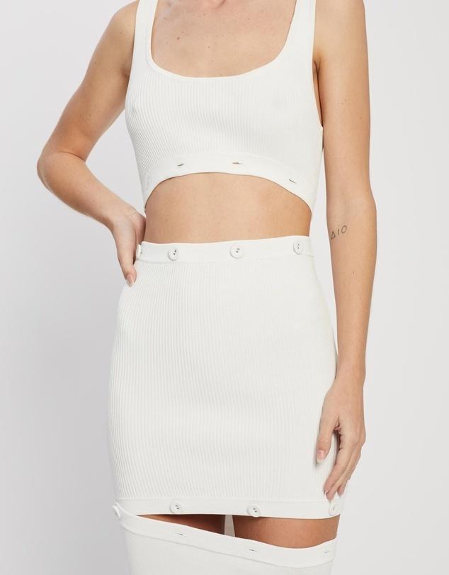 Christopher Esber Deconstruct Rib Knit Tank Dress White Size 8 photo 7