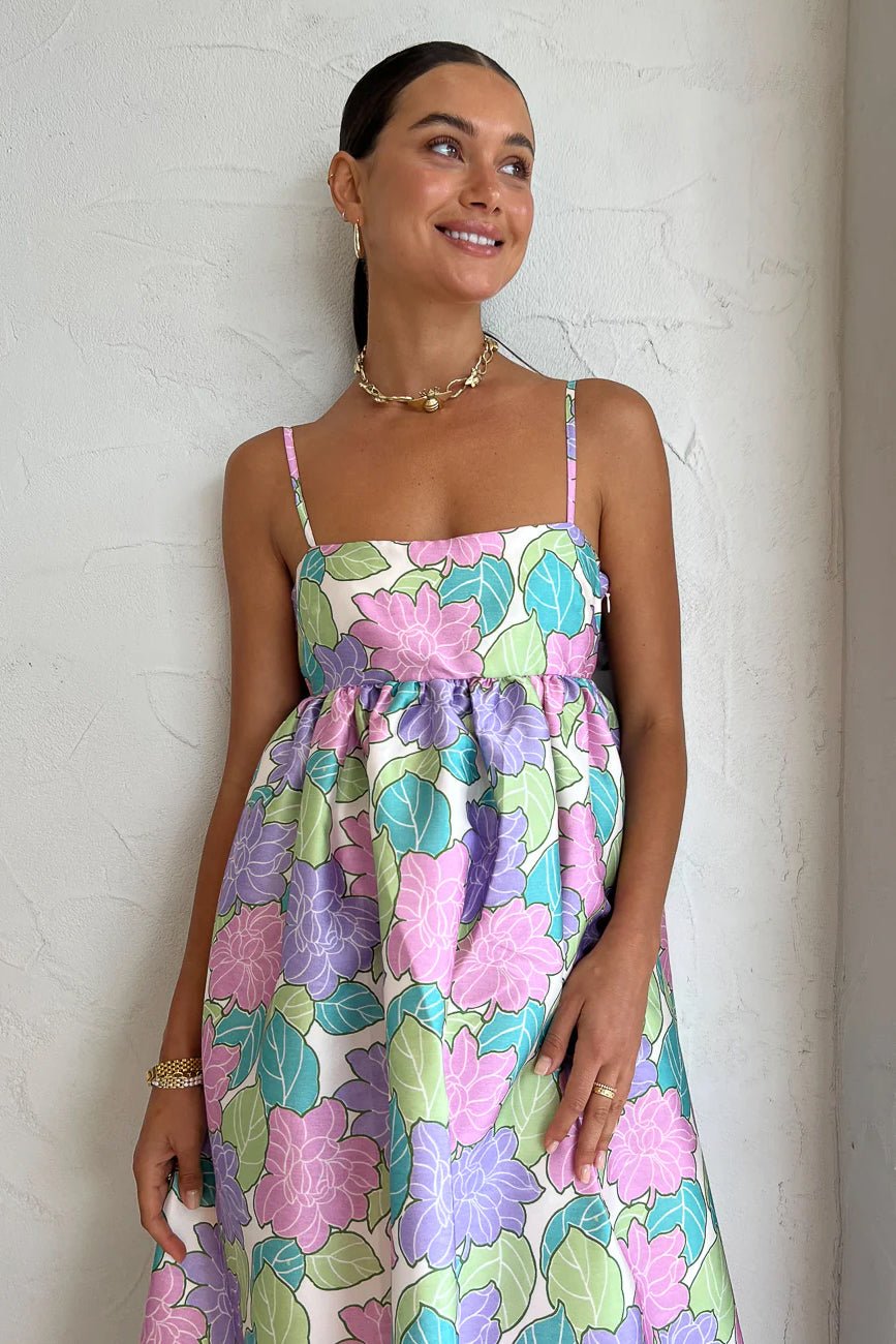 ALÉMAIS LUELLA MIDI DRESS - LILAC photo 6