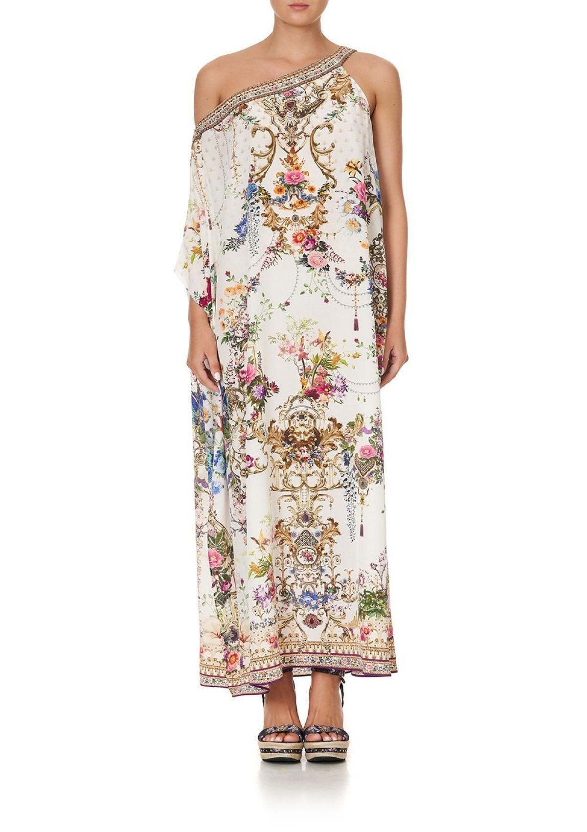Camilla By The Meadow One Shoulder Kaftan with Neckband Dress Print Size 14 photo 3