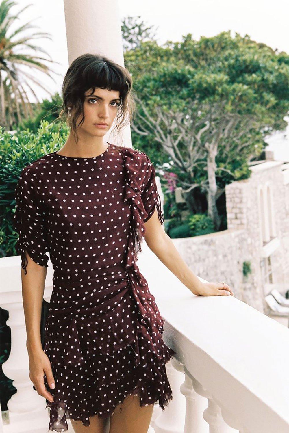 Sir the Label Marceau Dress Burgundy Size AU 8 photo 4