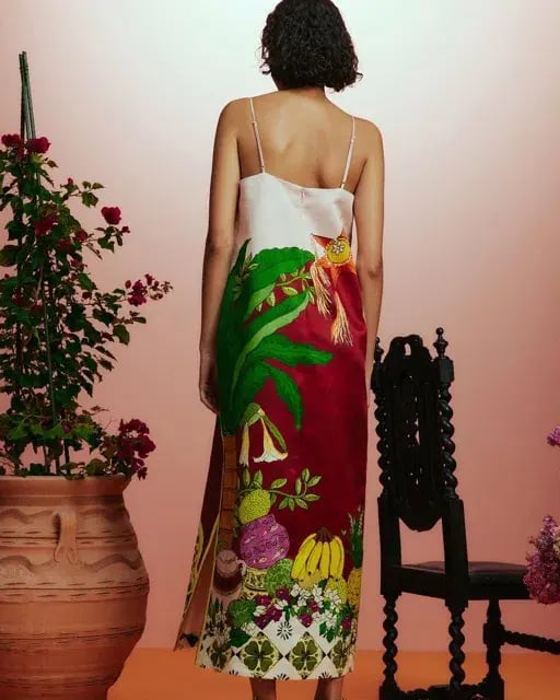 ALEMAIS Tiger Slip Midi Dress 10 photo 6