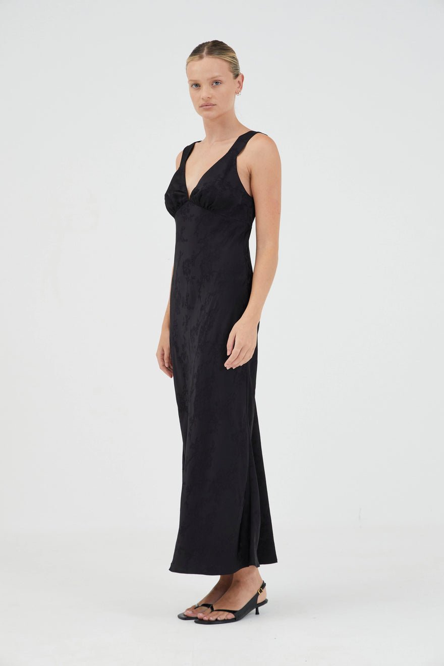 Third Form Oasis Bias Slip Dress - Black photo 2