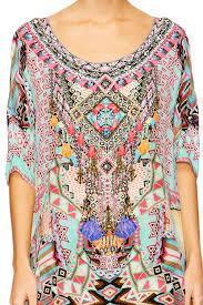 Camilla Mochilla Chiller Short Round Neck Kaftan Print One Size photo 2