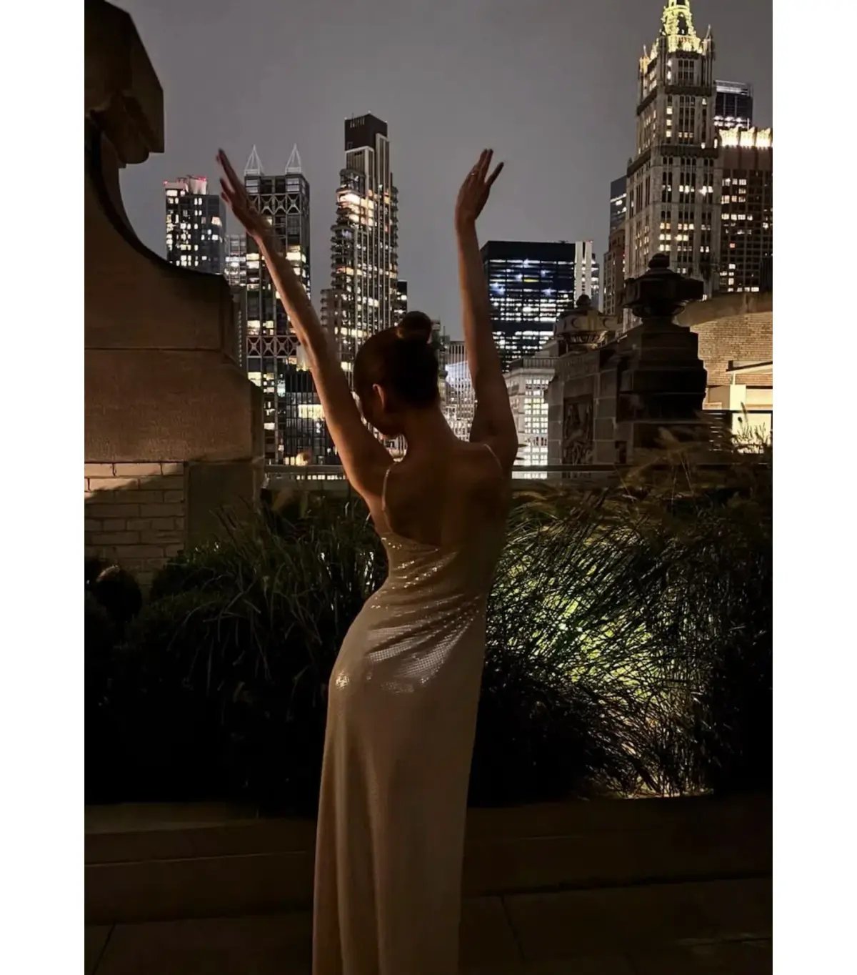 Manning Cartell High Voltage Slip Maxi Dress Nude Silver Sequin Size AU 6 photo 5