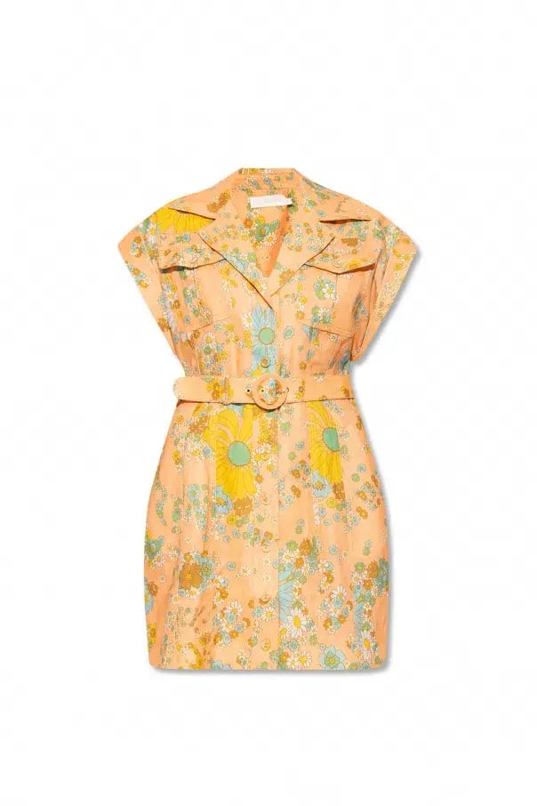 Zimmermann Lola Roll Cuff Mini Dress Print Size 12 photo 6