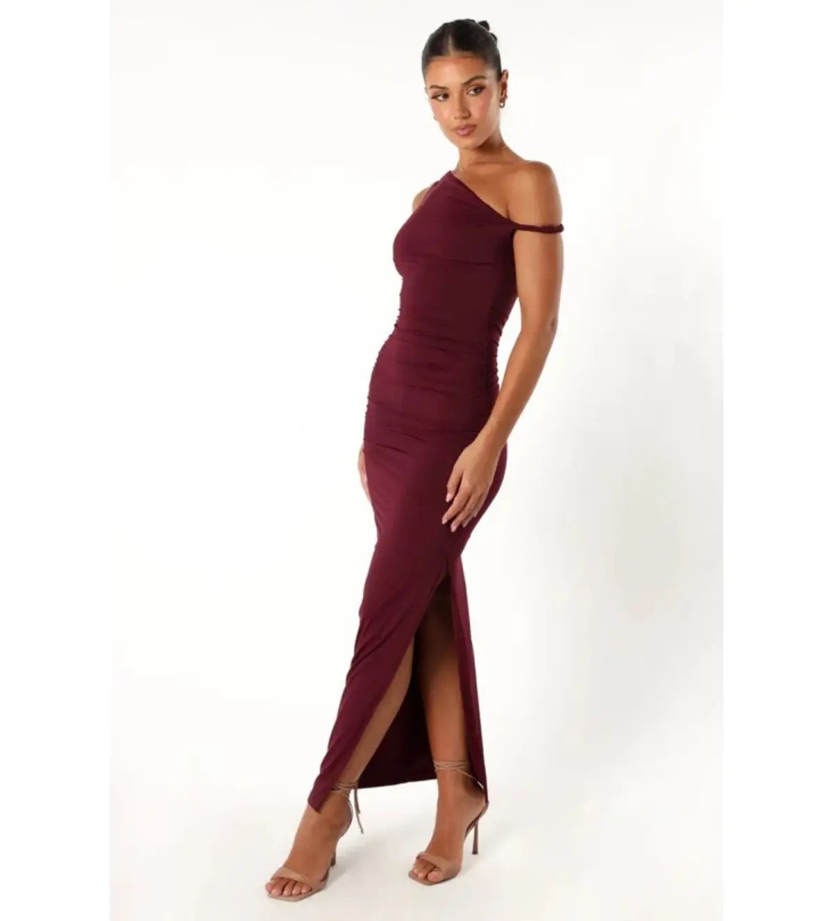 Runaway The Label Karmina Midi Dress Merlot Size AU 8 photo 3