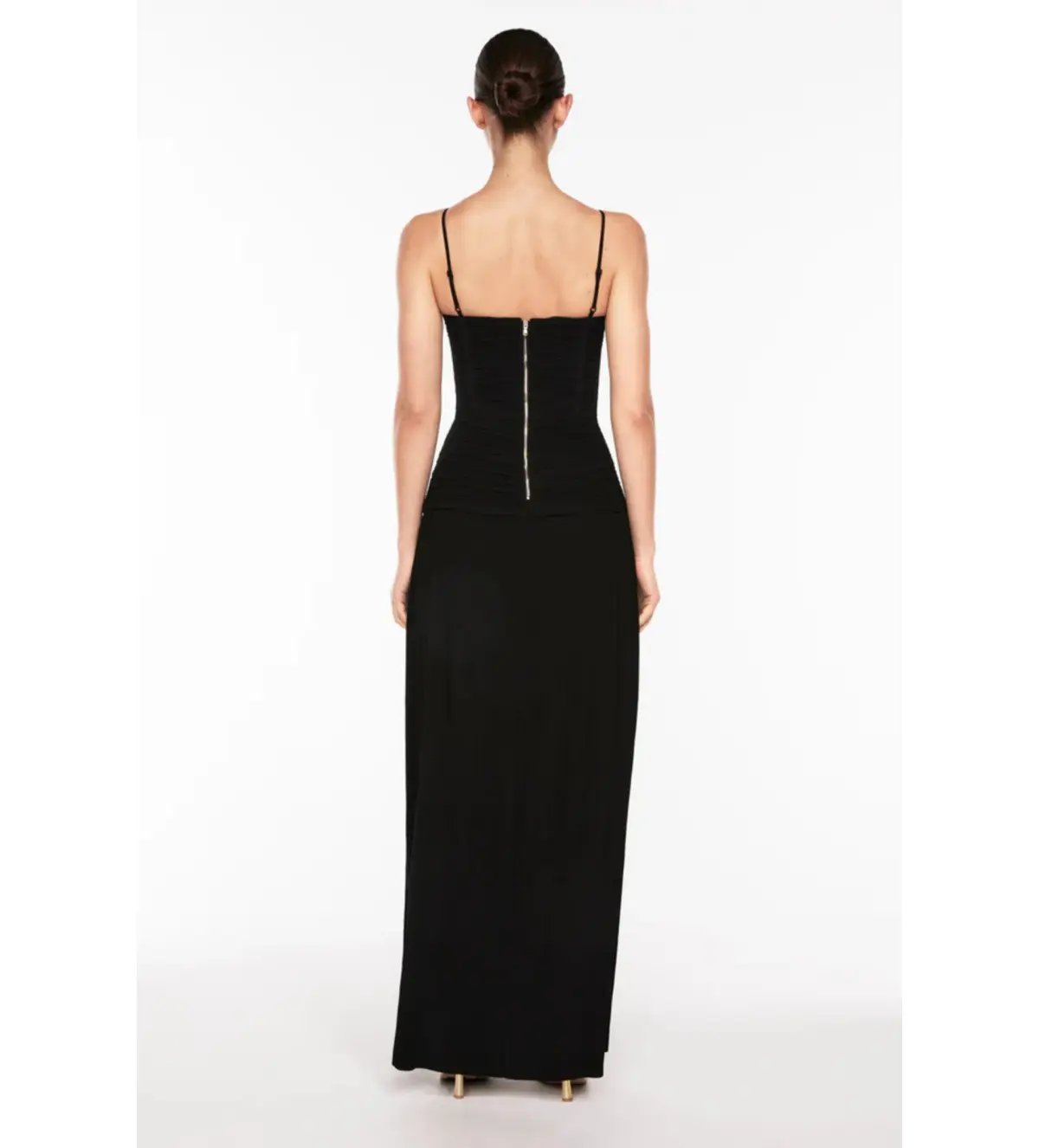 Manning Cartell Double Time Pleat Maxi Dress Black Size AU 10 photo 4