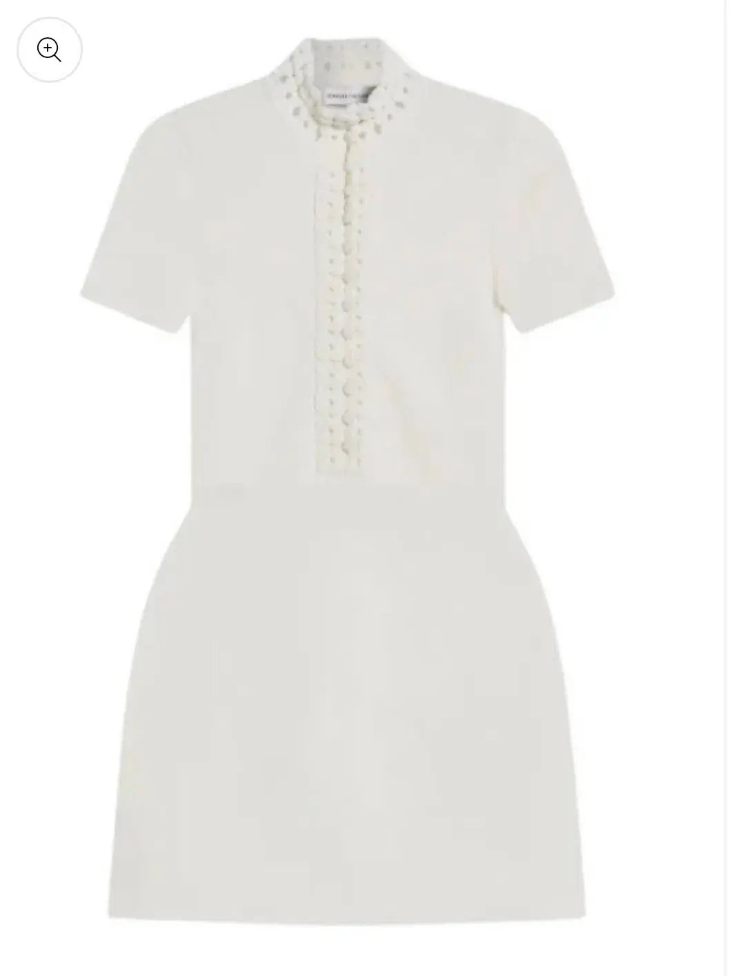 Scanlan Theodore Crepe Knit Mini Dress White Size S/ AU 6 photo 3