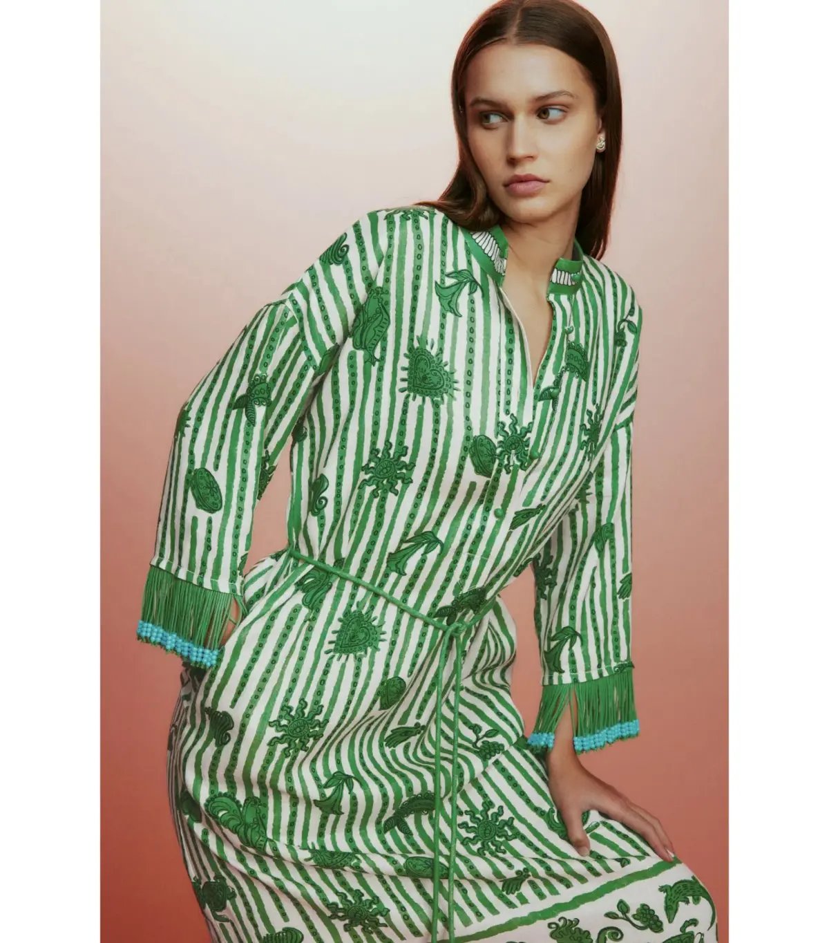 Alémais Lula Midi Dress Green Size AU 14 photo 2