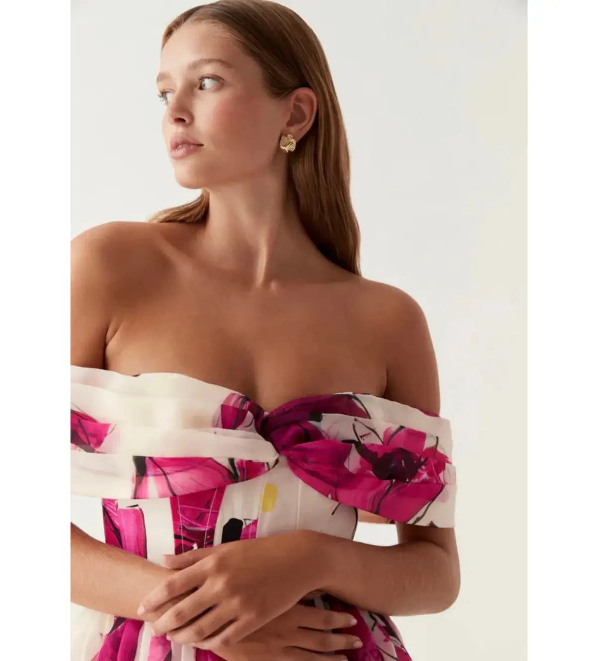 Aje Cordelia Corseted Maxi Dress Falling Florals Size AU 10 photo 7
