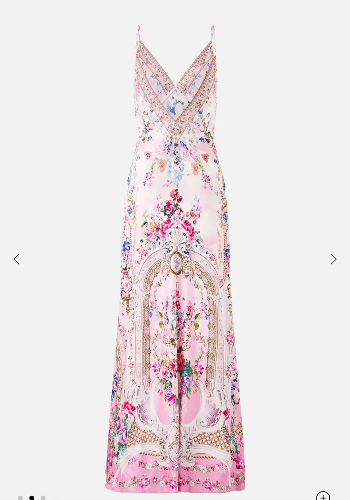Camilla V-Neck Long Bias Slip Dress With Train Size M photo 4