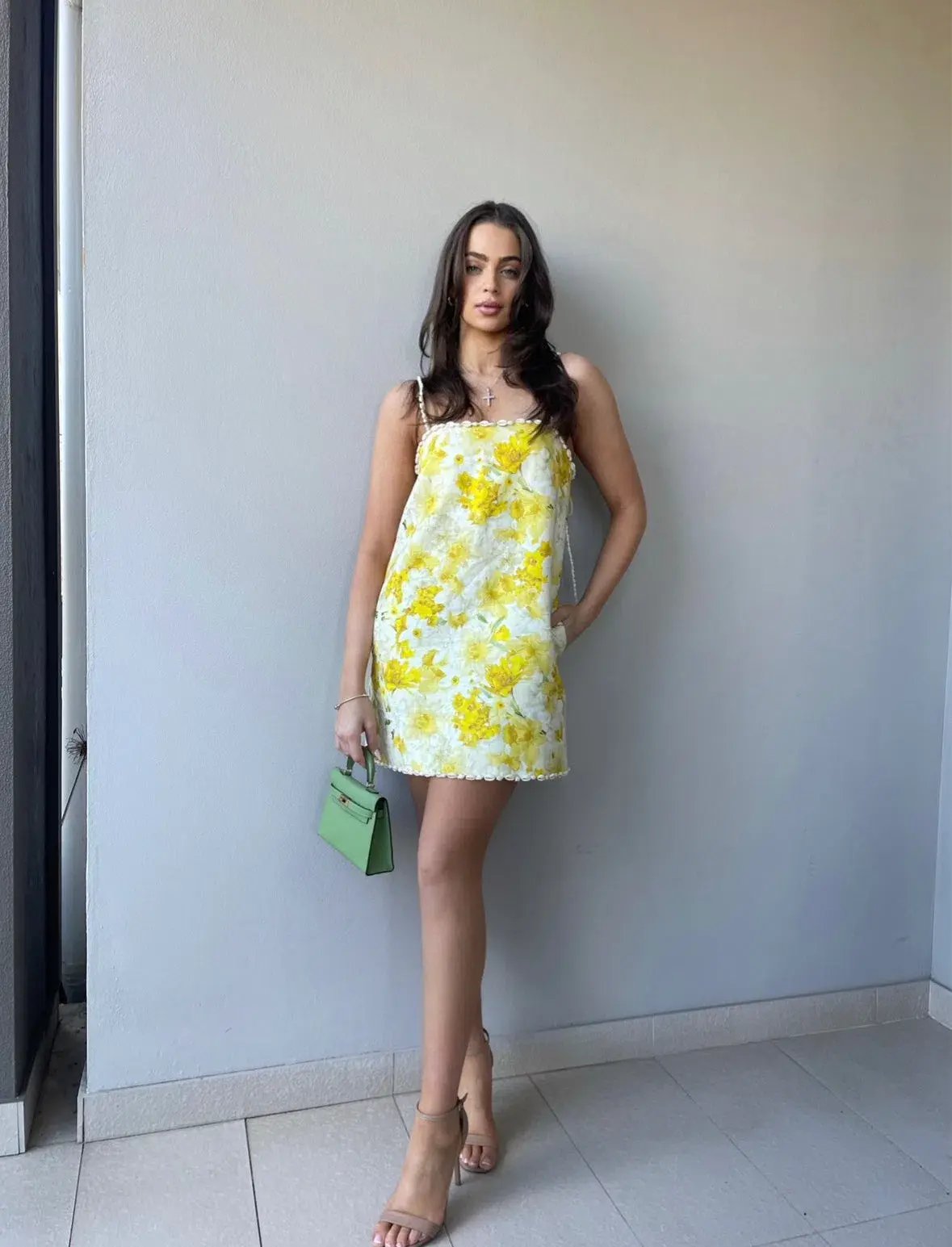 Zimmermann The Wonderland Shell Shift Mini Dress in Daffodil Print Size 1 / AU 10 photo 3
