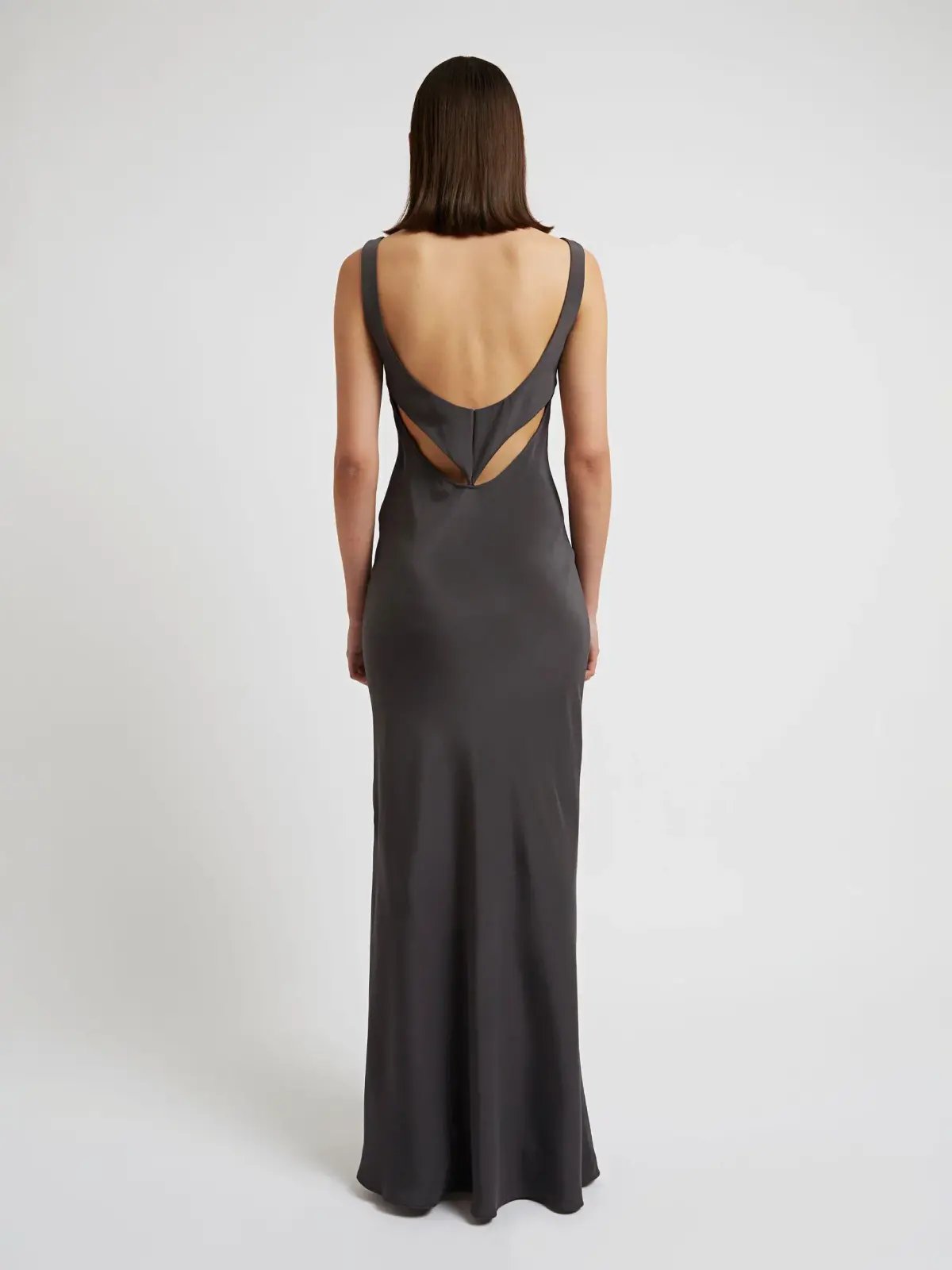 Christopher Esber Triquetra Contoured Tank Dress Grey Size 8 photo 5
