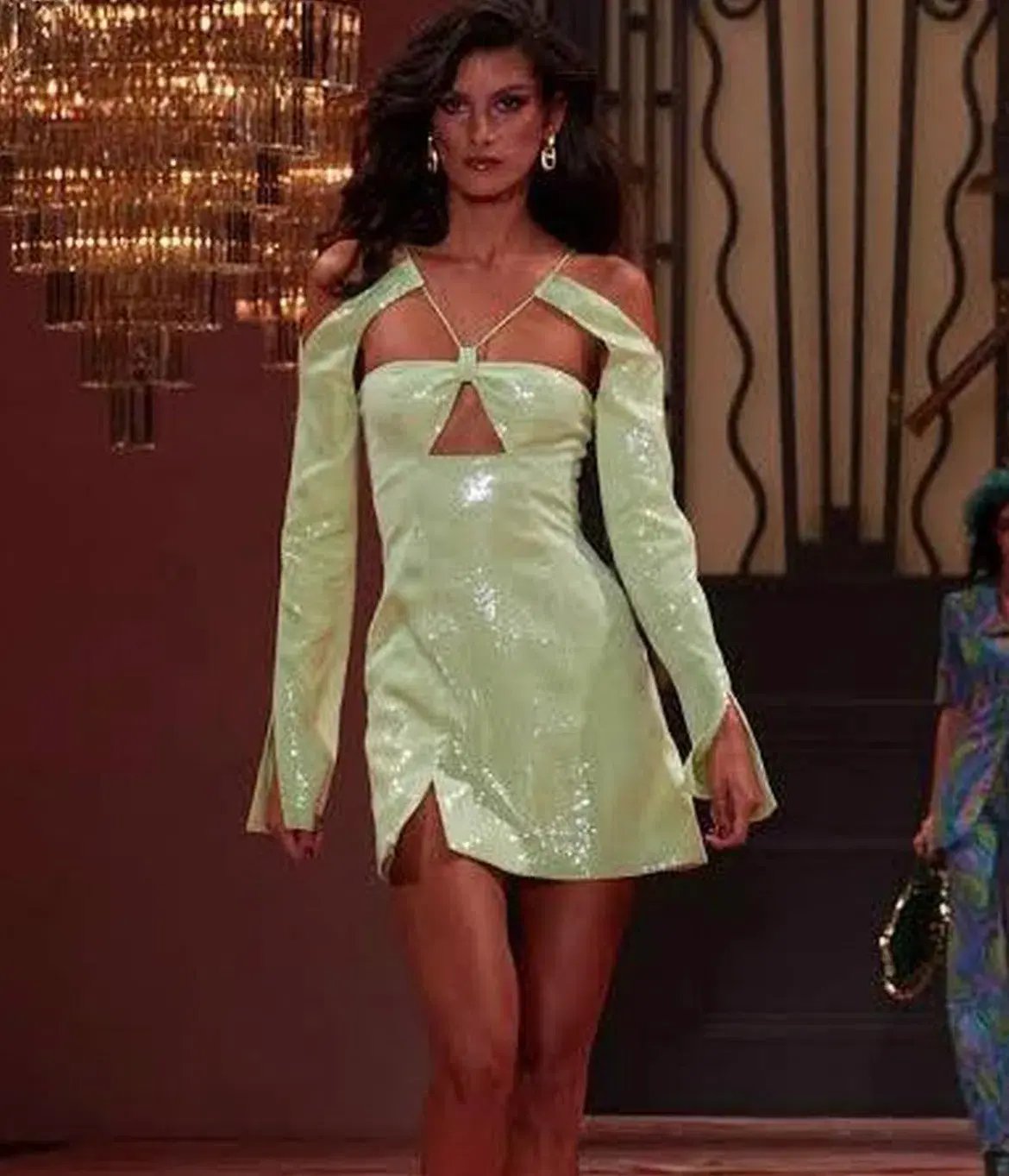 Alice McCall Night Sky Mini Dress Green Sequin photo 2