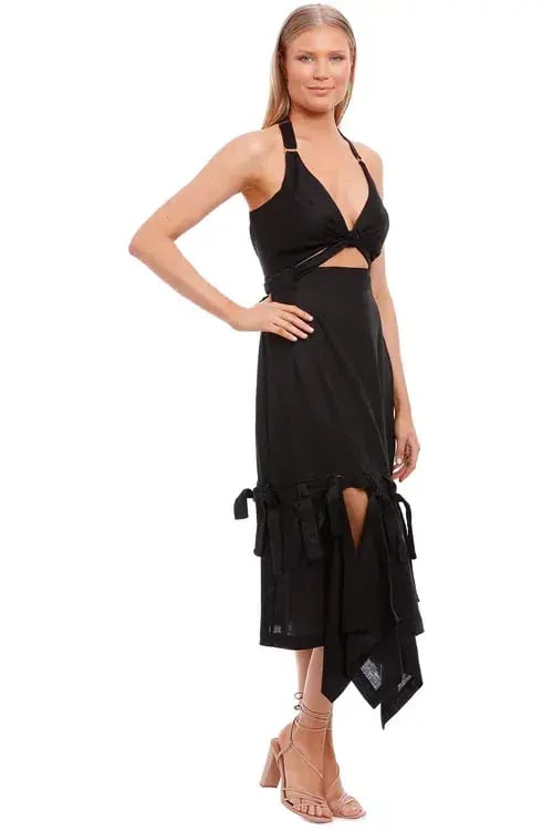 KITX Block System Tie Dress Black Size 6 photo 3