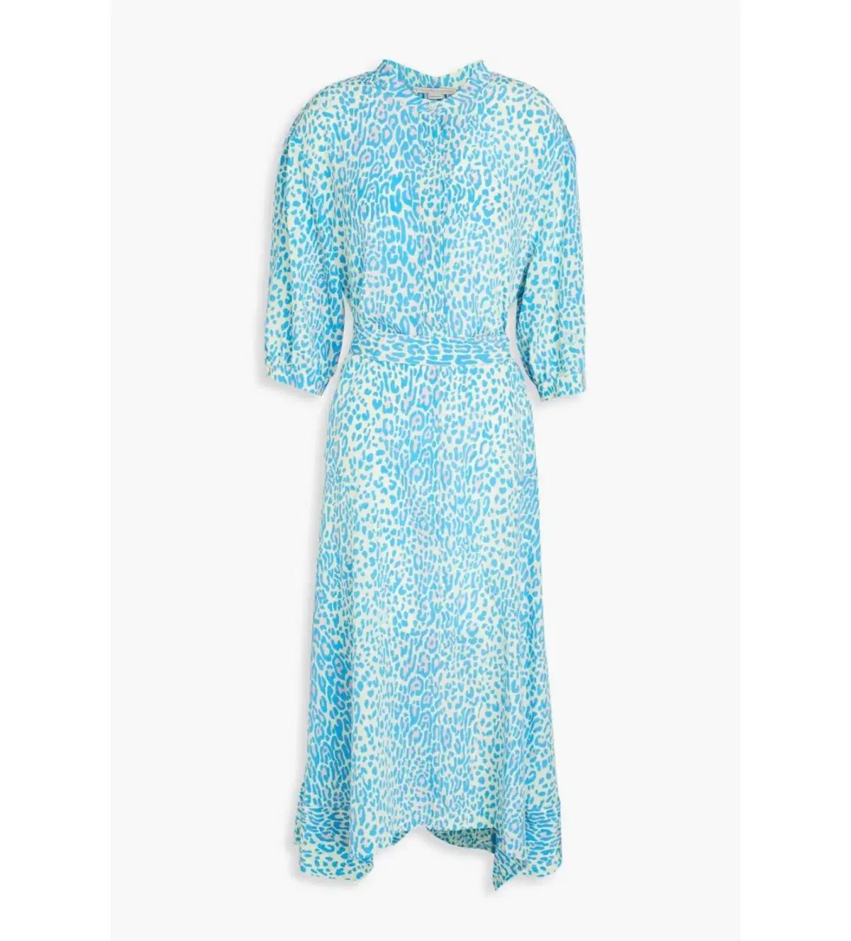 Stella McCartney Leopard Print Silk Dress Blue Size AU 6 photo 3