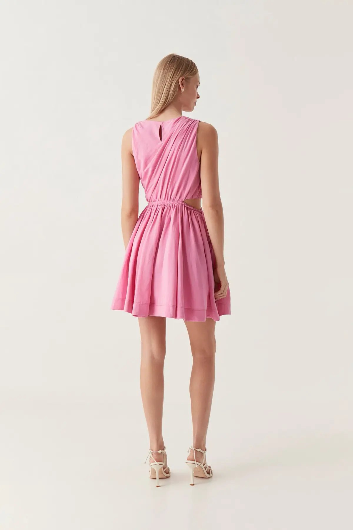 Aje Abbey Twisted Mini Dress Pink Size 14 photo 2