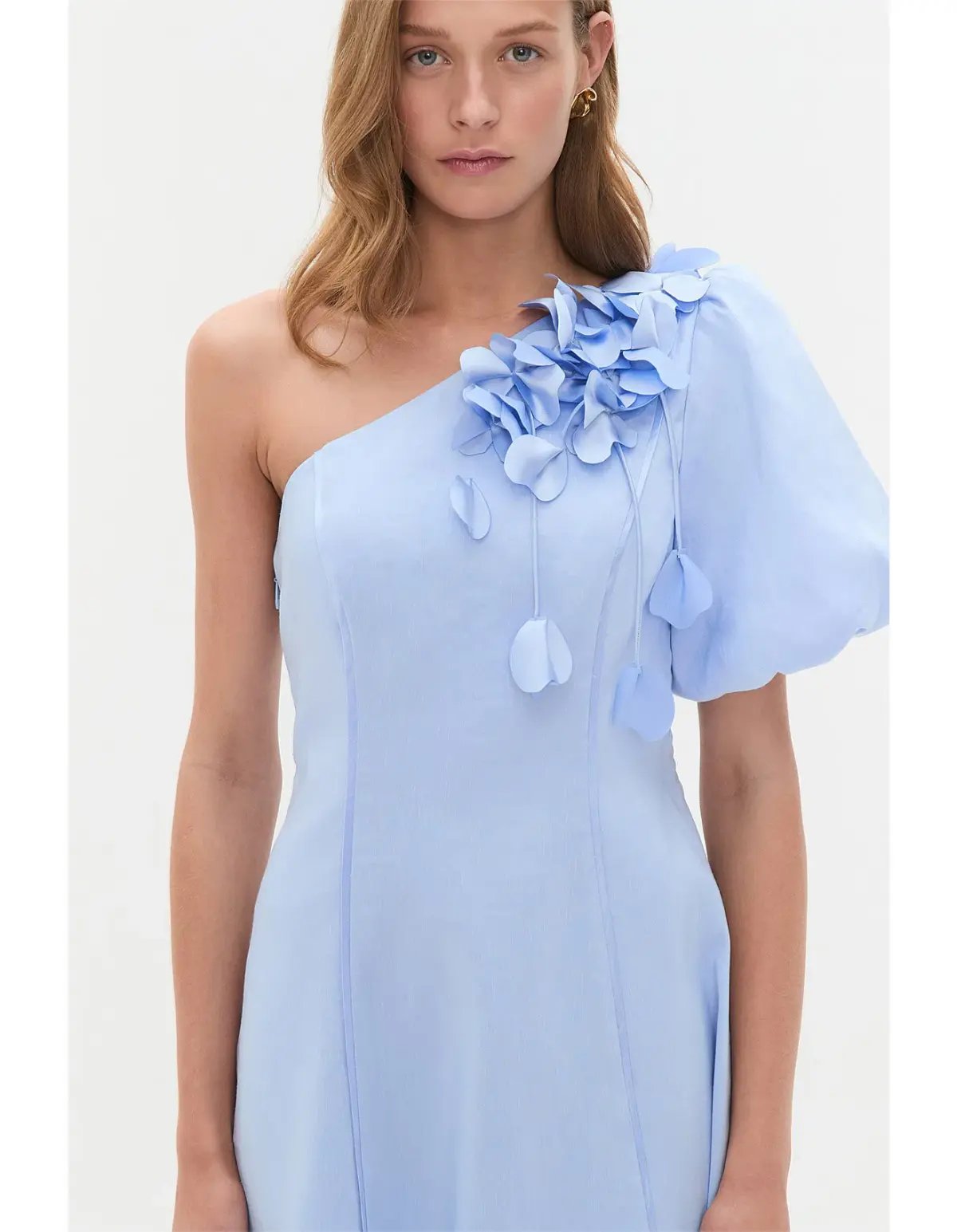 Aje Camille Midi Dress in Pale Blue Size AU 10 photo 3