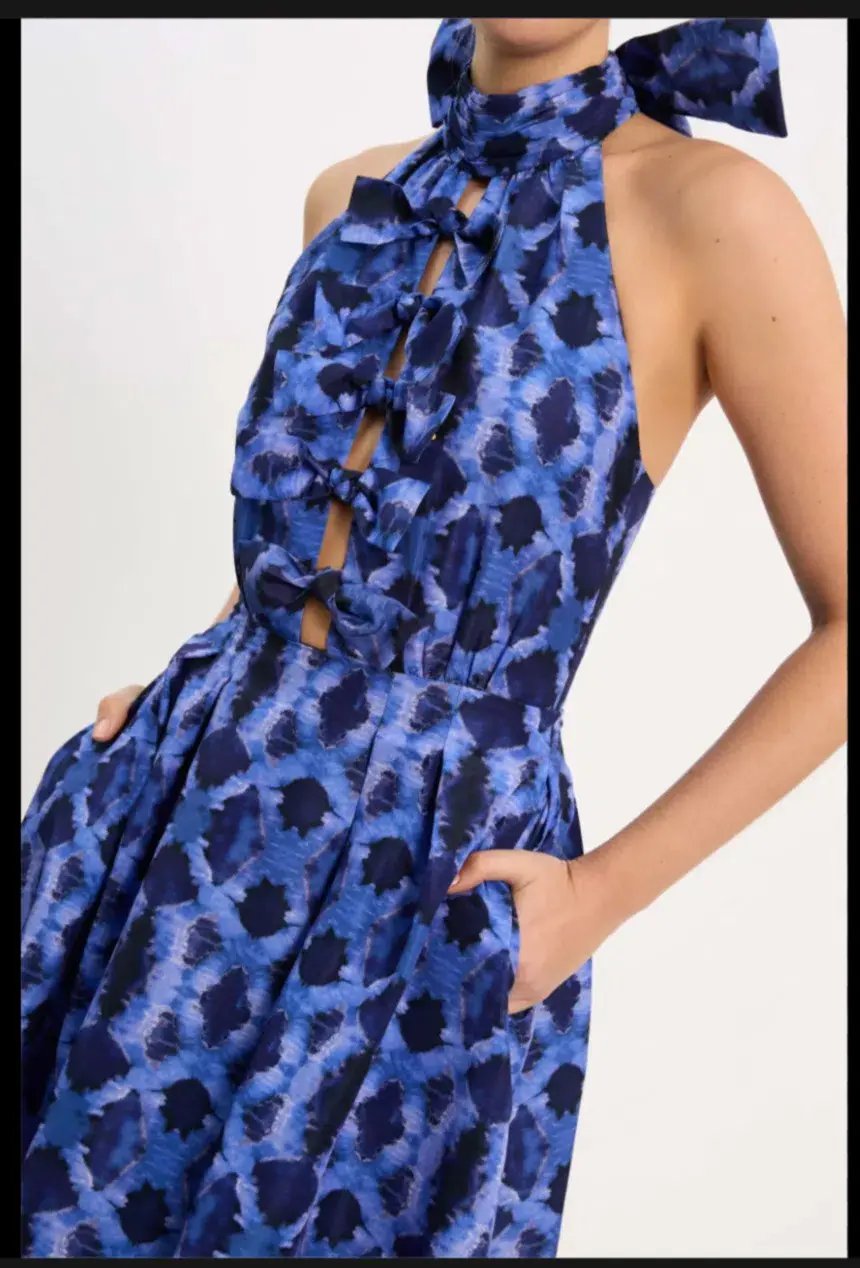 Rebecca Vallance - Shiloh Halter Midi Dress  - Size 8 (fits 6 - 8) photo 5