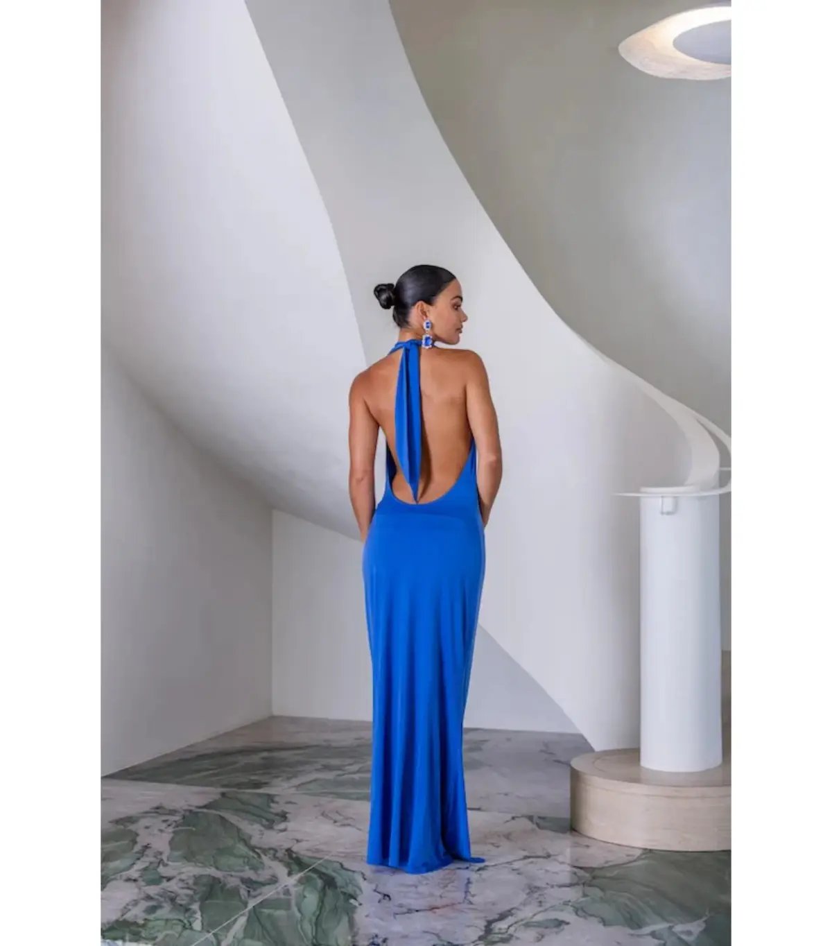 Sneaky Link Saint Plunge Maxi Dress in Sapphire Size AU 8 photo 3