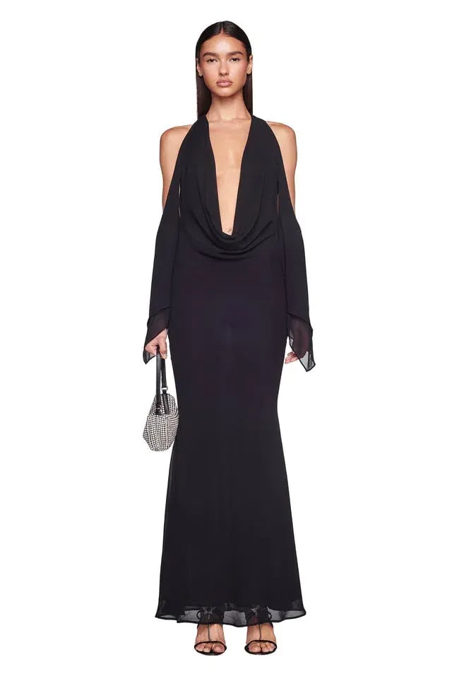 I.AM.GIA Rosanna Maxi Dress in Black Size 8 photo 4