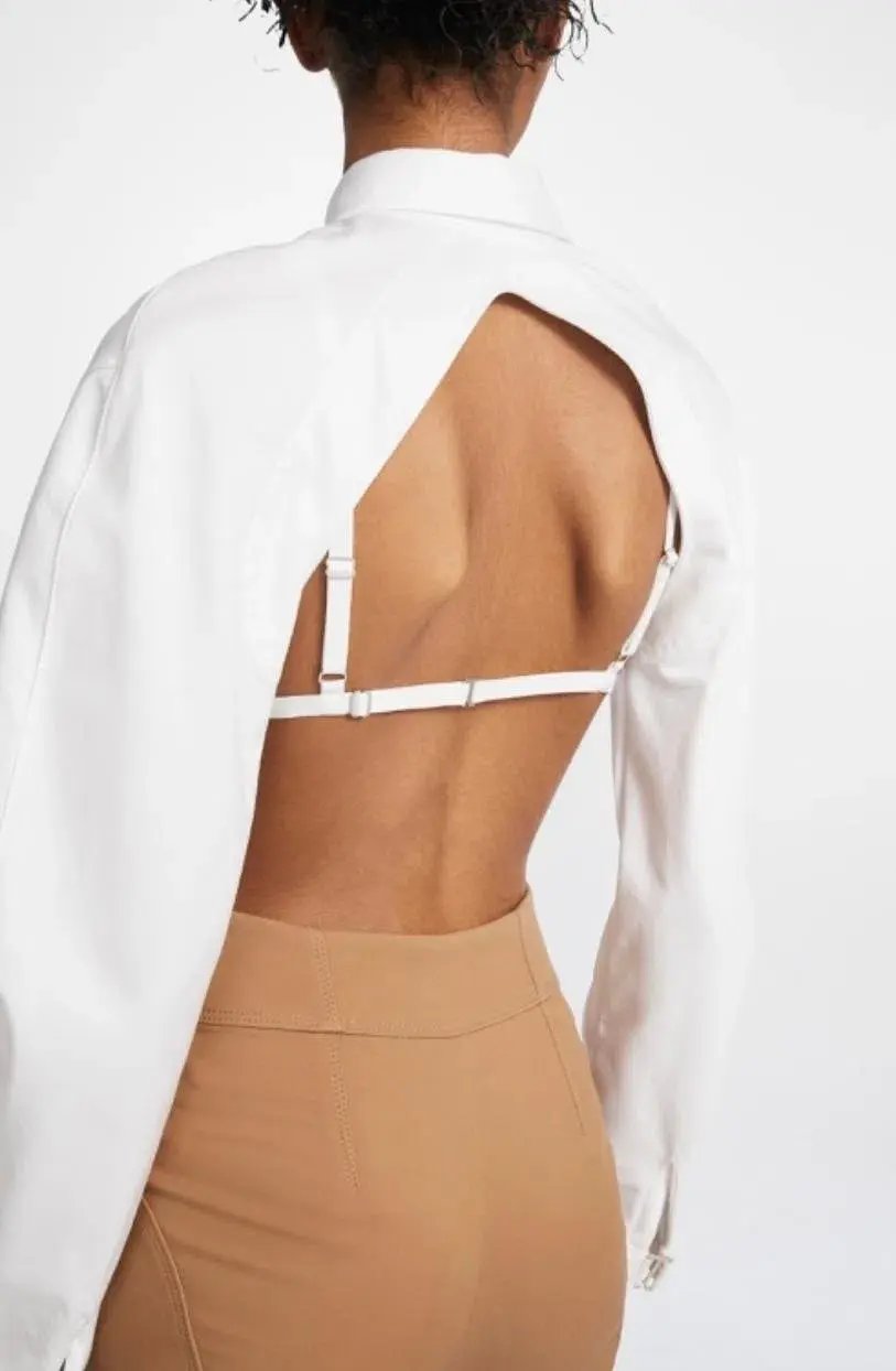 Dion Lee E-Hook Bra Shirt White Size 6 photo 3